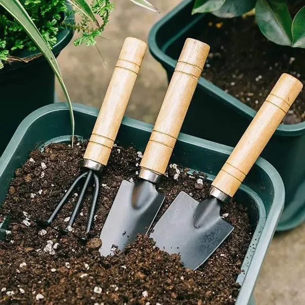 Kit 3 Ferramentas de Jardinagem