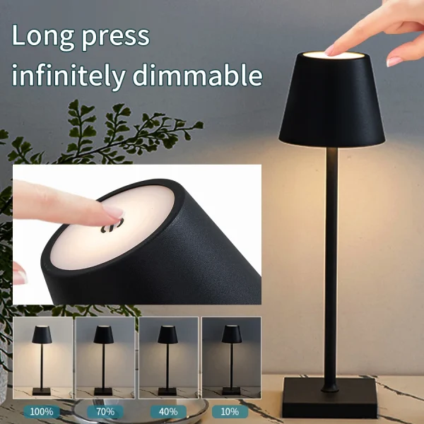 Abajur de Mesa Decorativo Recarregável - Imagem 3